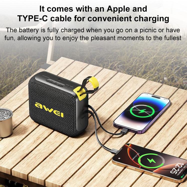 AWEI KA20 Portable TWS / TF Bluetooth 5.3 Speaker with RGB Light