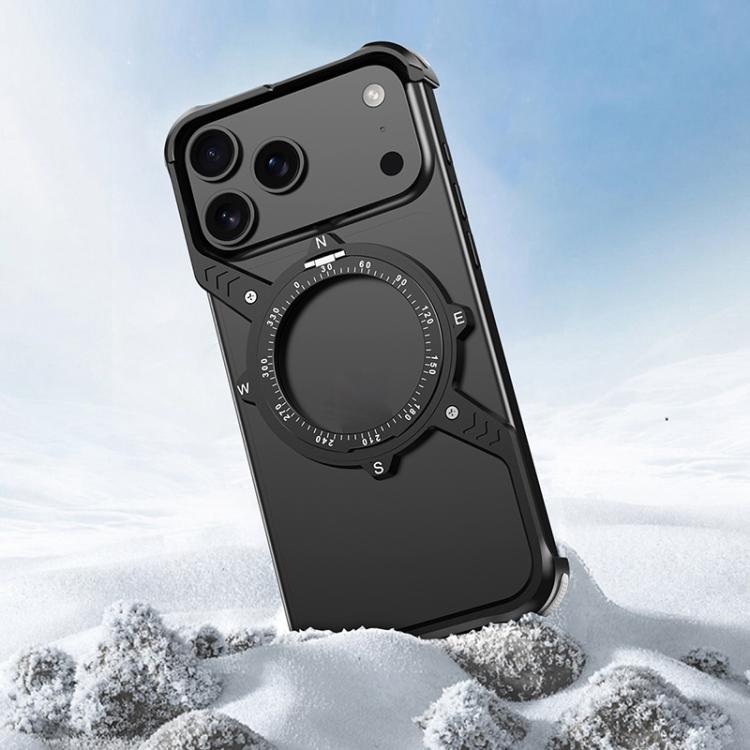 S Shaped 360 Holder Airbag Frameless MagSafe Metal Phone Case