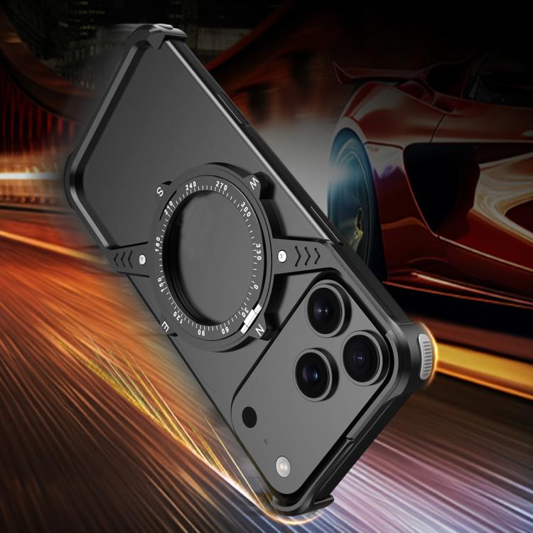 S Shaped 360 Holder Airbag Frameless MagSafe Metal Phone Case