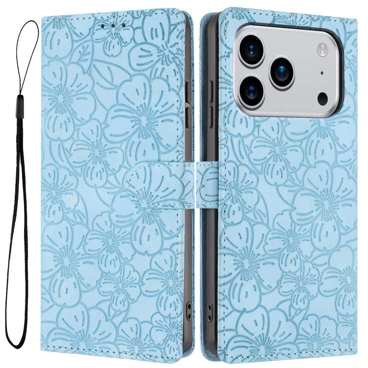 Cherry Blossoms Embossed Leather Phone Case