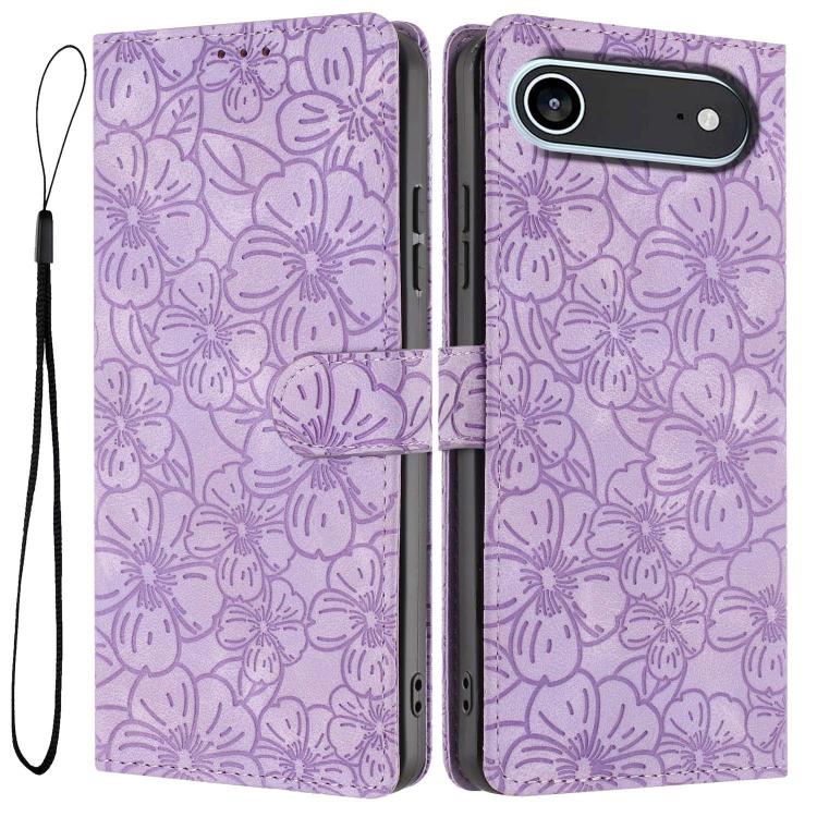 Cherry Blossoms Embossed Leather Phone Case