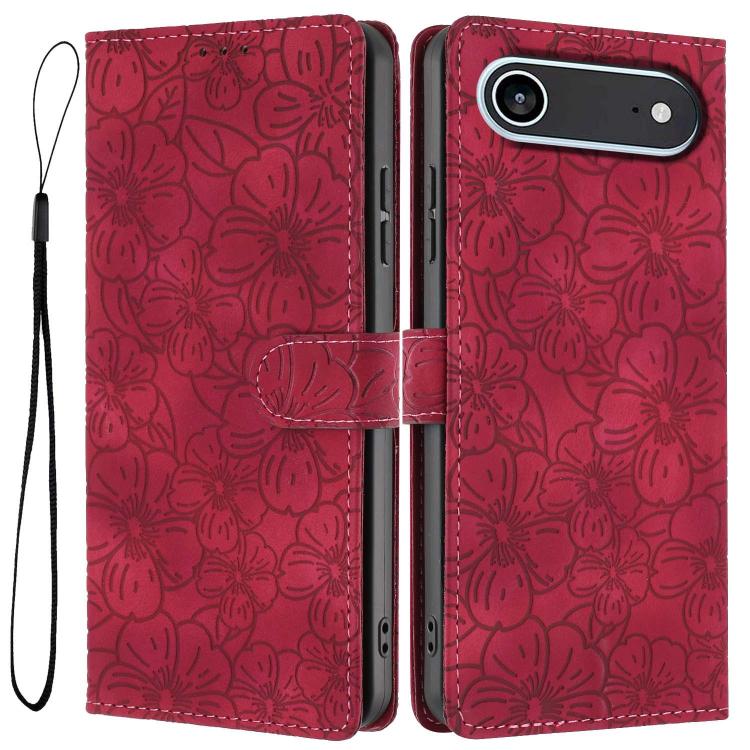 Cherry Blossoms Embossed Leather Phone Case
