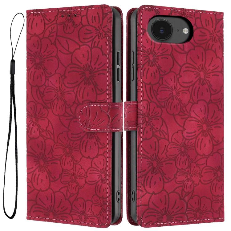 Cherry Blossoms Embossed Leather Phone Case