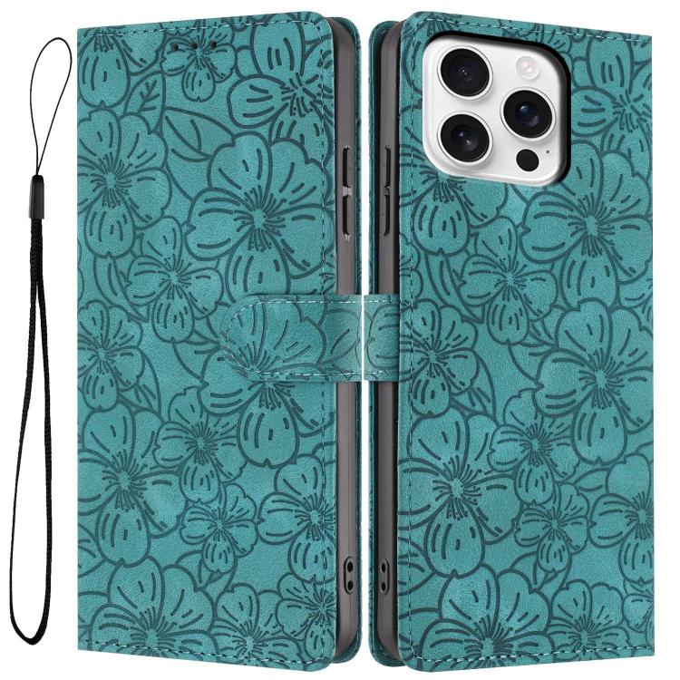 Cherry Blossoms Embossed Leather Phone Case