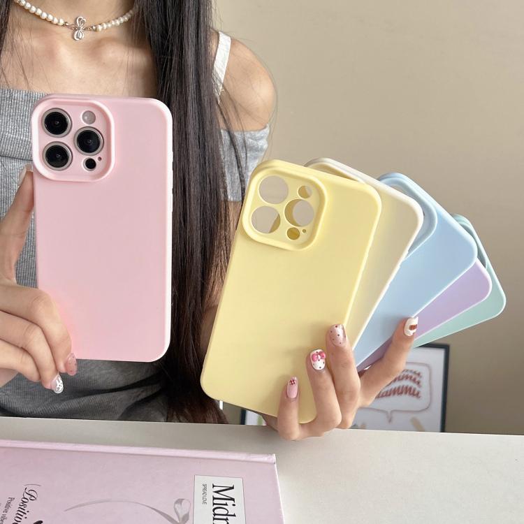 Precision Hole Camera Frame Solid Color Phone Case