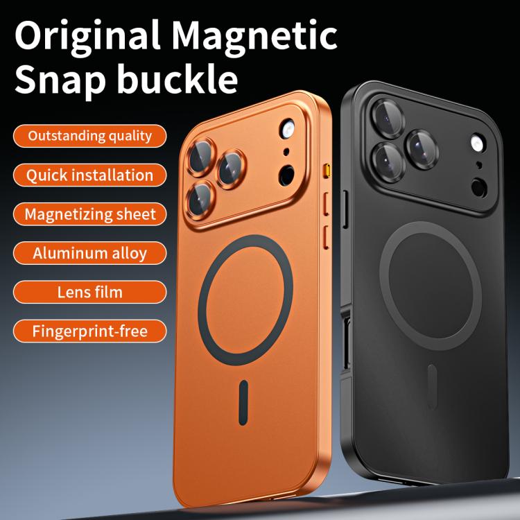 Spring Buckle MagSafe Magnetic Metal Phone Case