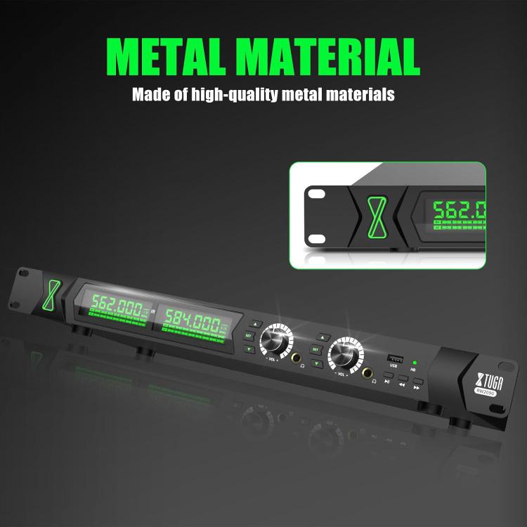 XTUGA RW2090 Professional Stage Wireless 2 Channel In Ear Monitoring System 4 in 1