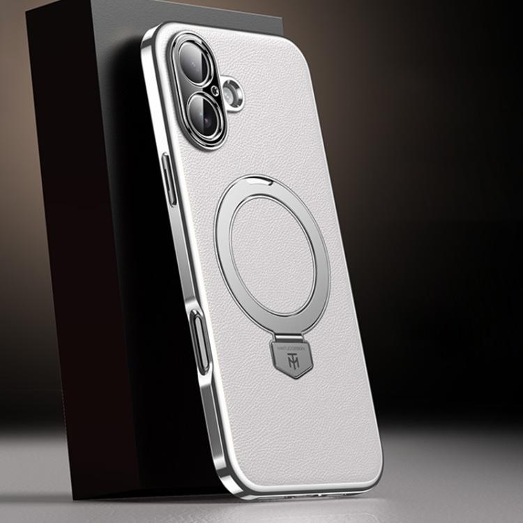 Plain Leather MagSafe Holder Phone Case