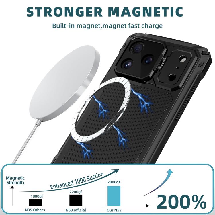 Lens Holder Metal IP54 Life Waterproof Three-proof MagSafe Phone Case