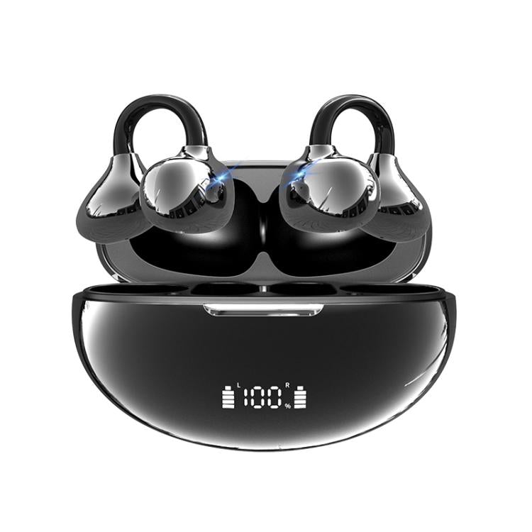 Q108 Digital Display Open Ear Clip Bluetooth 6.1 Wireless Earphones