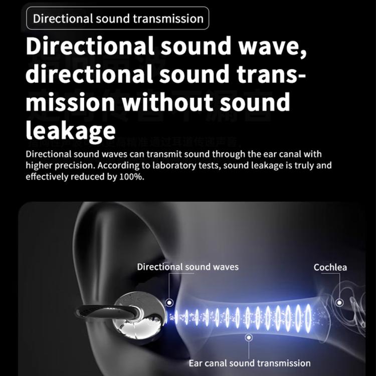 Q108 Digital Display Open Ear Clip Bluetooth 6.1 Wireless Earphones