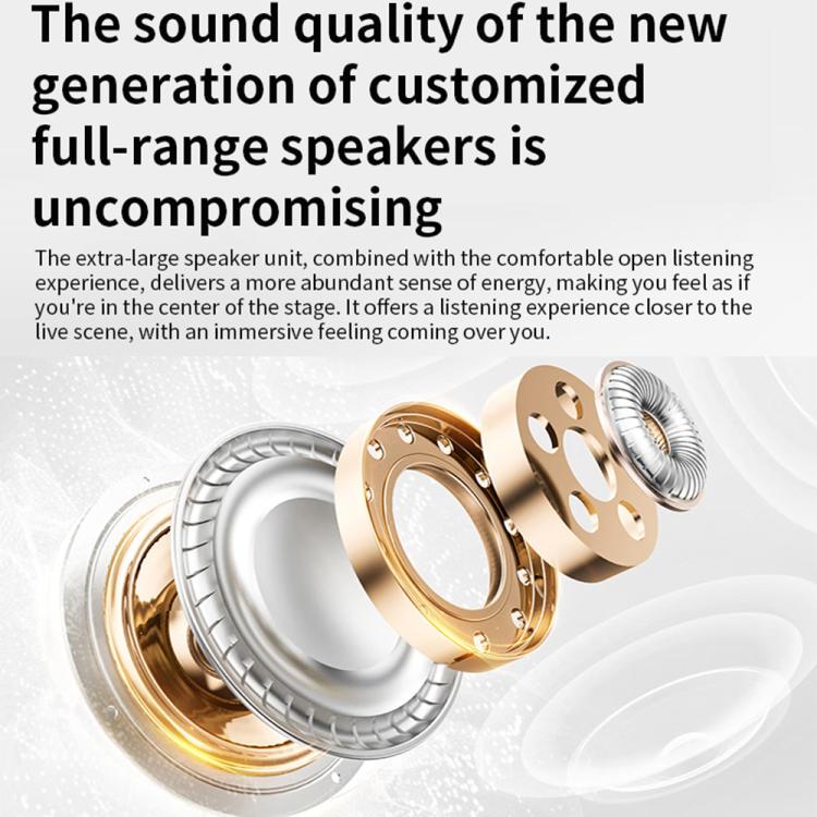 Q108 Digital Display Open Ear Clip Bluetooth 6.1 Wireless Earphones