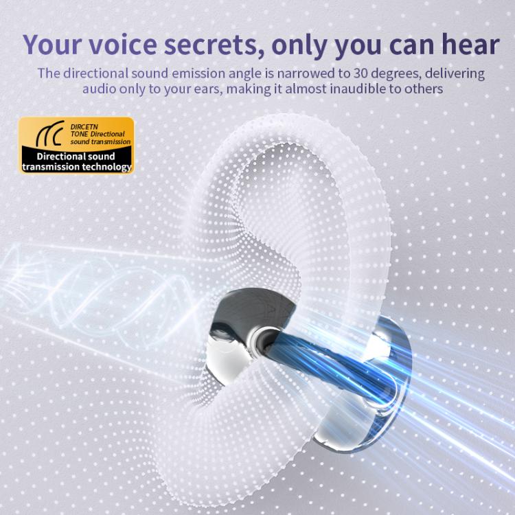 Q108 Digital Display Open Ear Clip Bluetooth 6.1 Wireless Earphones