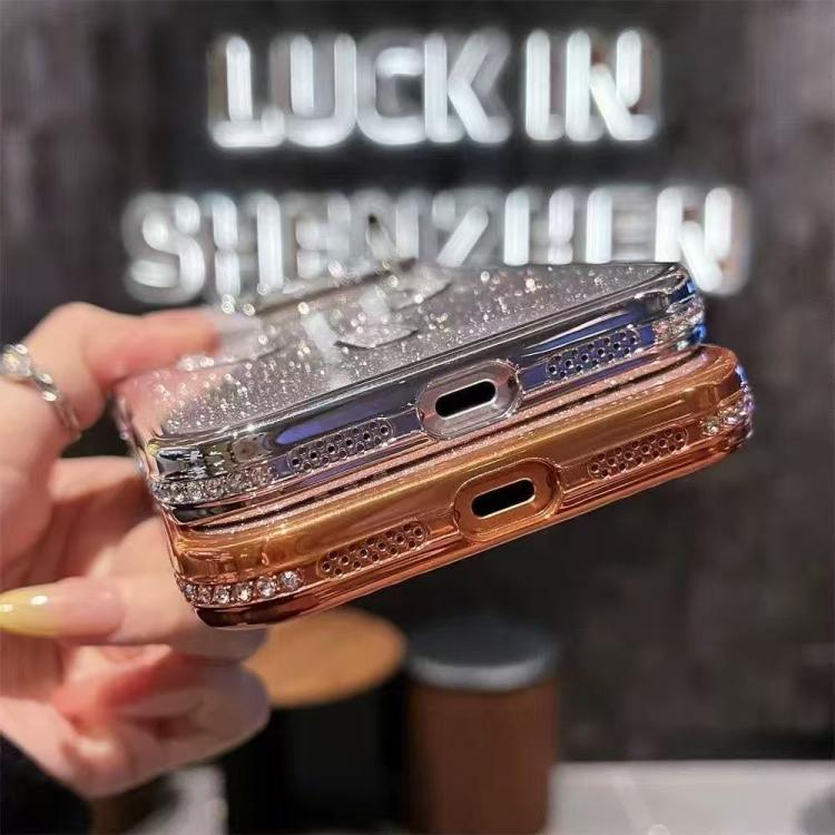 Diamond Gradient Glitter Plated MagSafe Phone Case
