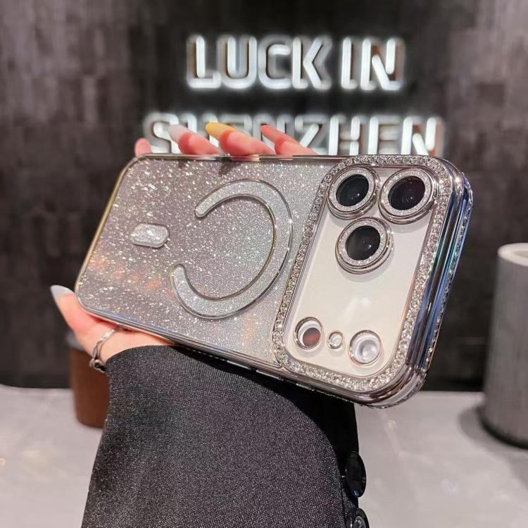 Diamond Gradient Glitter Plated MagSafe Phone Case