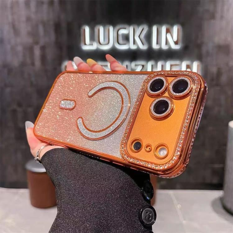 Diamond Gradient Glitter Plated MagSafe Phone Case