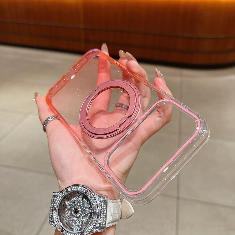 Transparent Gradient 360 Degree Rotation Holder MagSafe Phone Case