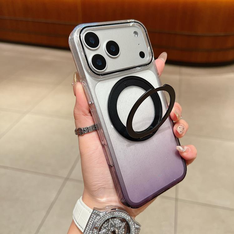 Transparent Gradient 360 Degree Rotation Holder MagSafe Phone Case