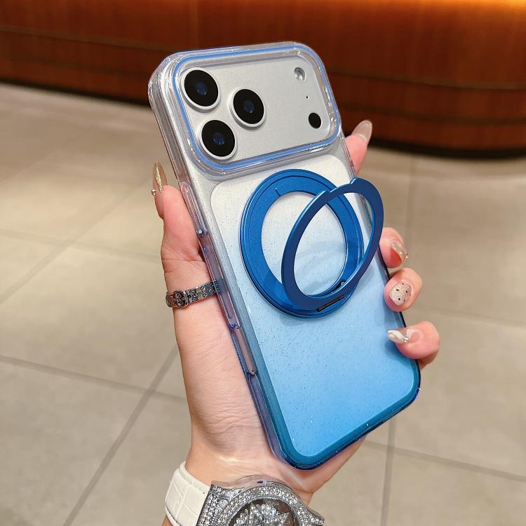 Transparent Gradient 360 Degree Rotation Holder MagSafe Phone Case