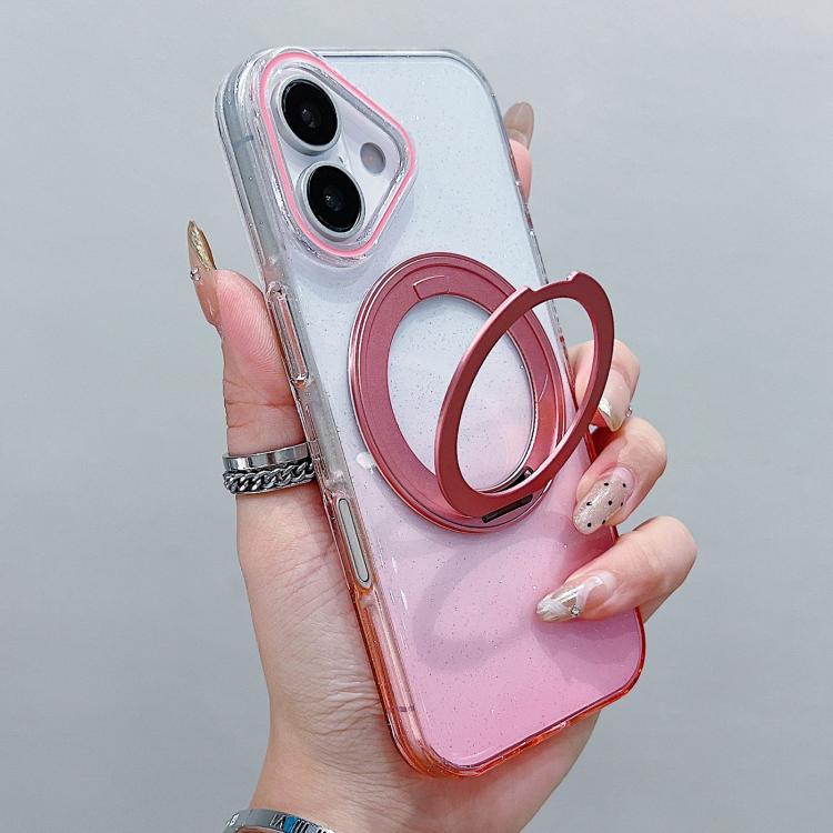 Transparent Gradient 360 Degree Rotation Holder MagSafe Phone Case