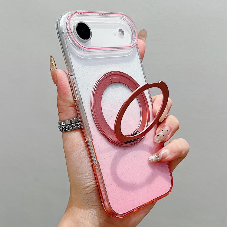 Transparent Gradient 360 Degree Rotation Holder MagSafe Phone Case