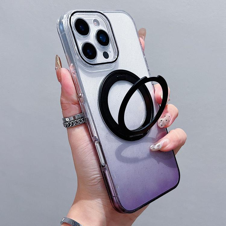 Transparent Gradient 360 Degree Rotation Holder MagSafe Phone Case
