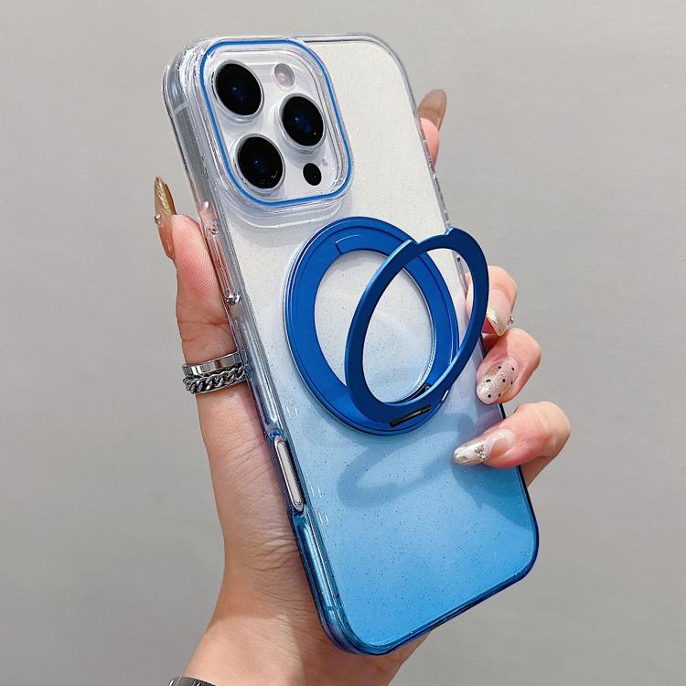 Transparent Gradient 360 Degree Rotation Holder MagSafe Phone Case
