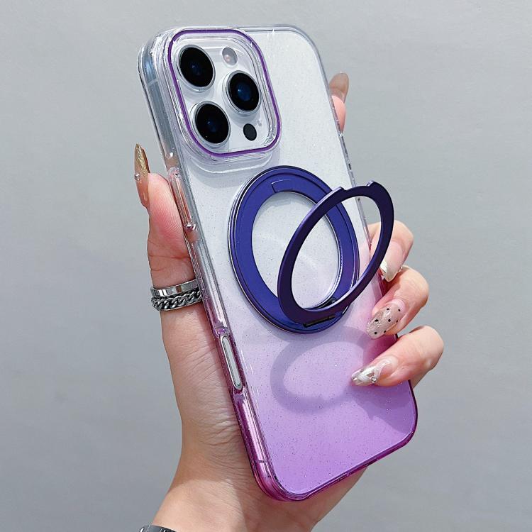 Transparent Gradient 360 Degree Rotation Holder MagSafe Phone Case