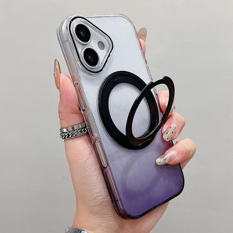 Transparent Gradient 360 Degree Rotation Holder MagSafe Phone Case