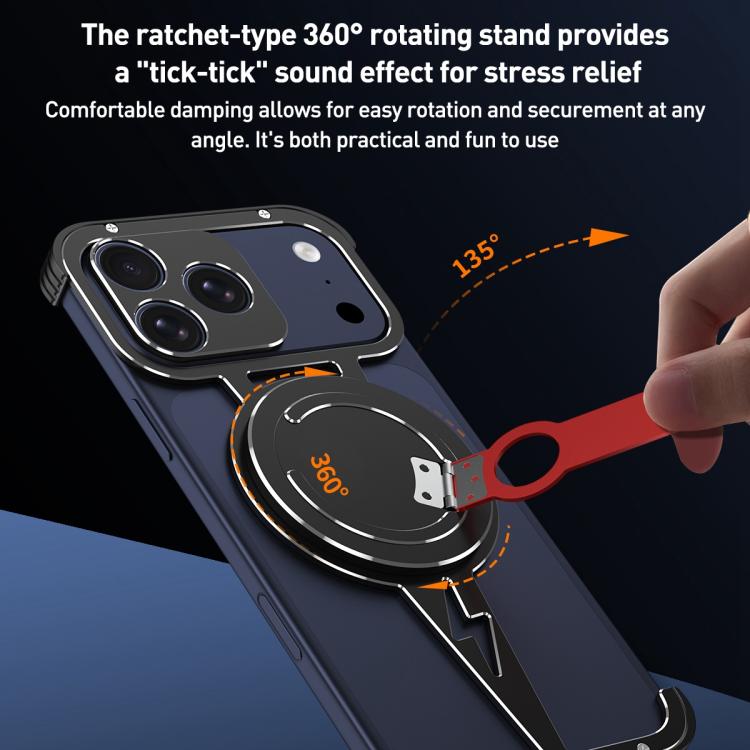 Hollow Borderless Magnetic MagSafe Aluminum Alloy Phone Case