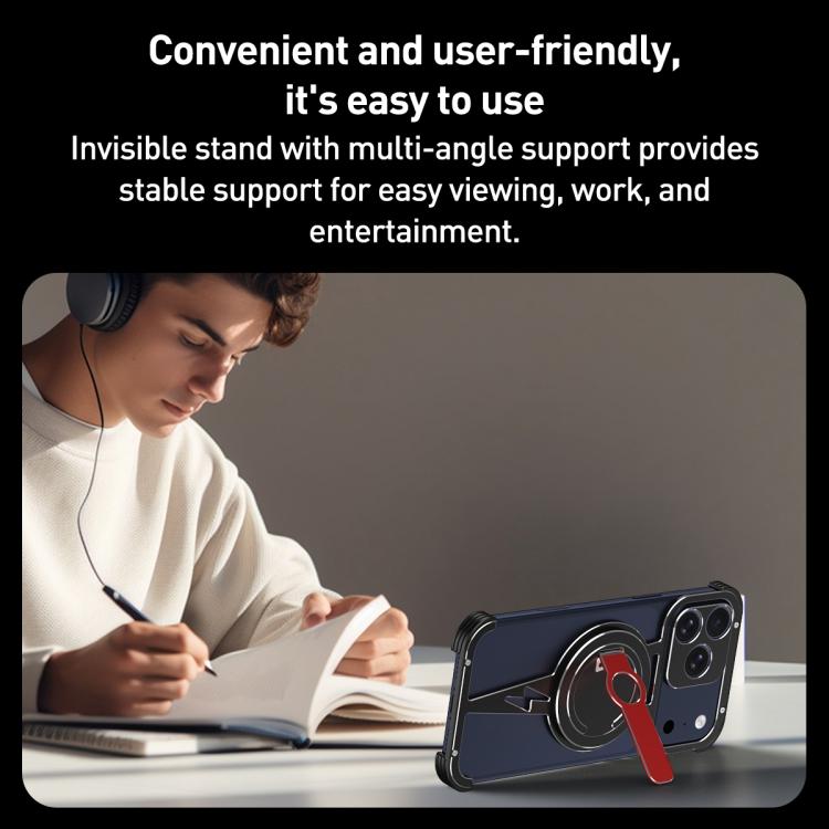 Hollow Borderless Magnetic MagSafe Aluminum Alloy Phone Case