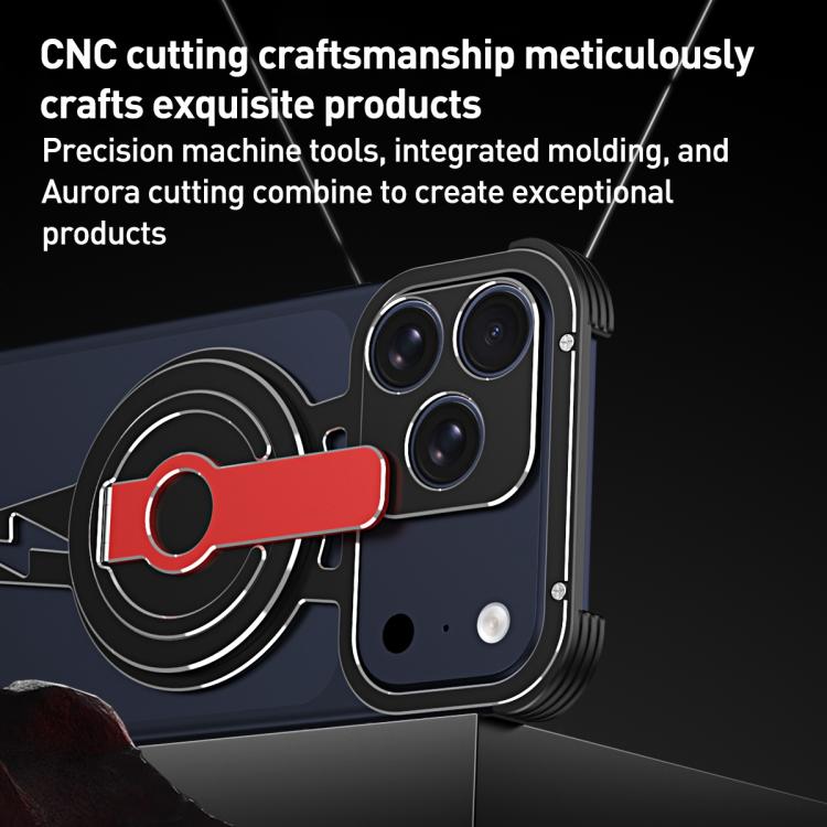 Hollow Borderless Magnetic MagSafe Aluminum Alloy Phone Case