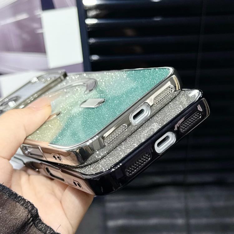 Electroplated Dual-Loves Gradient Glitter MagSafe TPU Phone Case