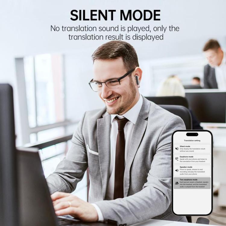 JM19 Touchscreen Color Screen ANC Active Noise Reduction Wireless Bluetooth Earphone with Translator