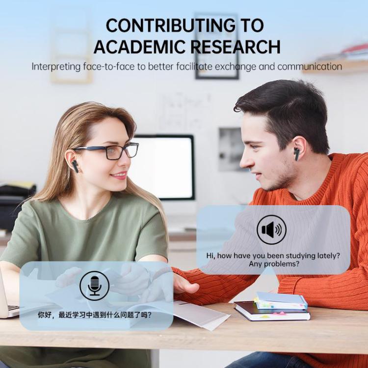 JM19 Touchscreen Color Screen ANC Active Noise Reduction Wireless Bluetooth Earphone with Translator