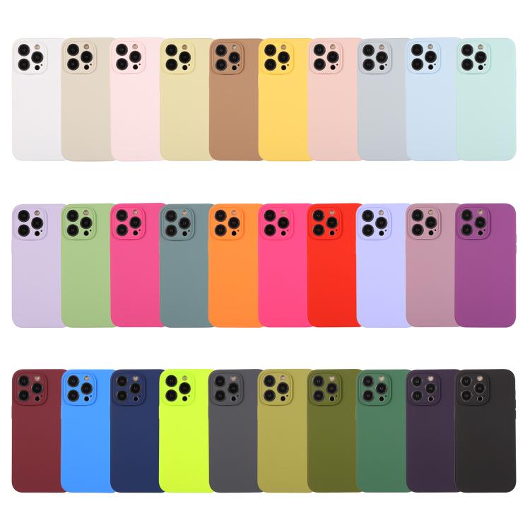 Pure Color Liquid Silicone Fine Pore Phone Case