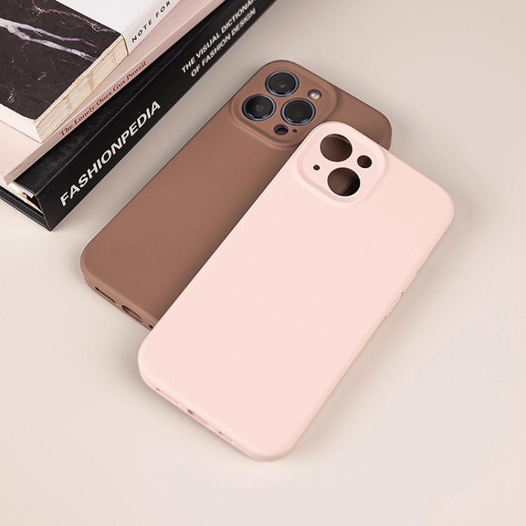 Pure Color Liquid Silicone Fine Pore Phone Case