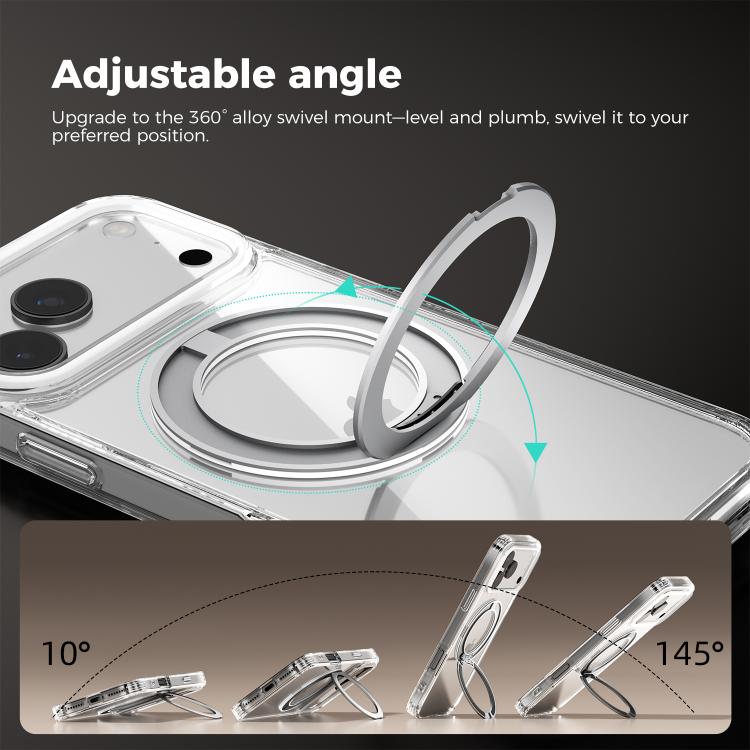 ABEEL MagSafe Q-LUCK Pivot Bracket Transparent Phone Case