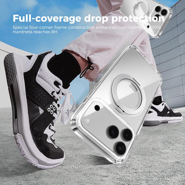 ABEEL MagSafe Q-LUCK Pivot Bracket Transparent Phone Case