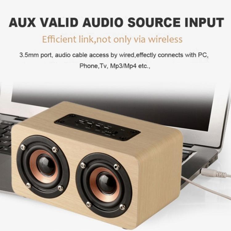 K5 Wooden Wireless Bluetooth Speaker, Support Bluetooth, AUX, TF Card