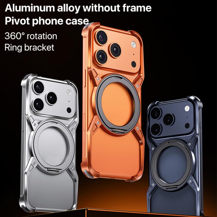 Aluminum Alloy Frameless 360-Degree Rotating Phone Case