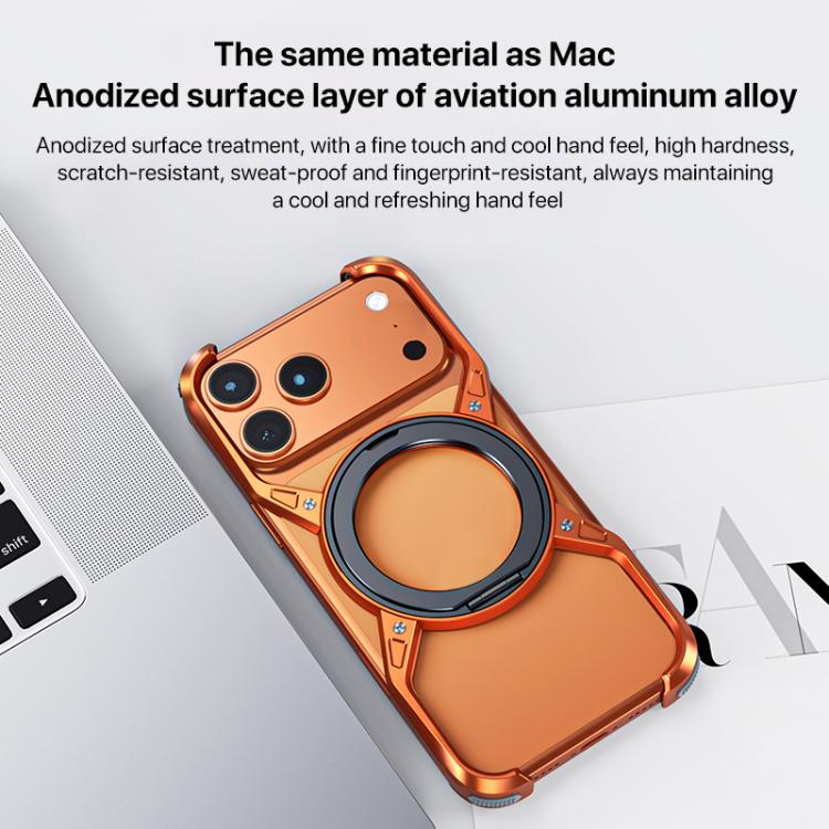 Aluminum Alloy Frameless 360-Degree Rotating Phone Case