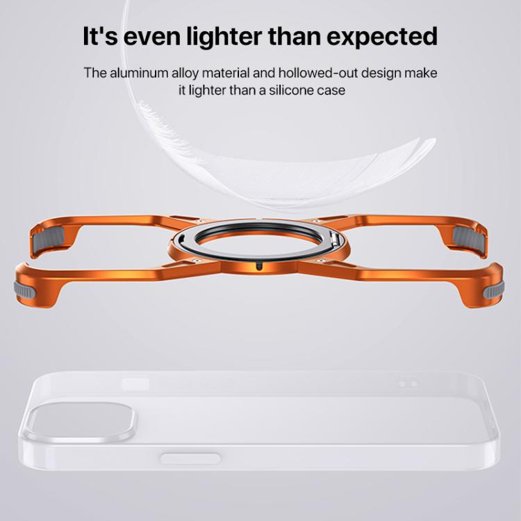 Aluminum Alloy Frameless 360-Degree Rotating Phone Case