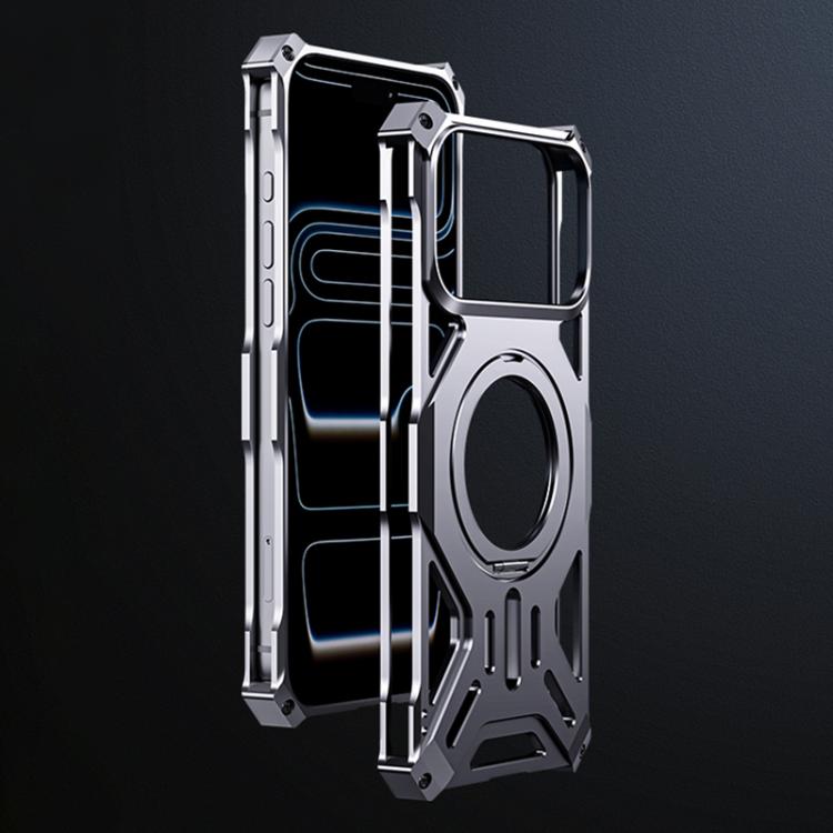 Aluminum Alloy Borderless MagSafe Rotating Holder Phone Case