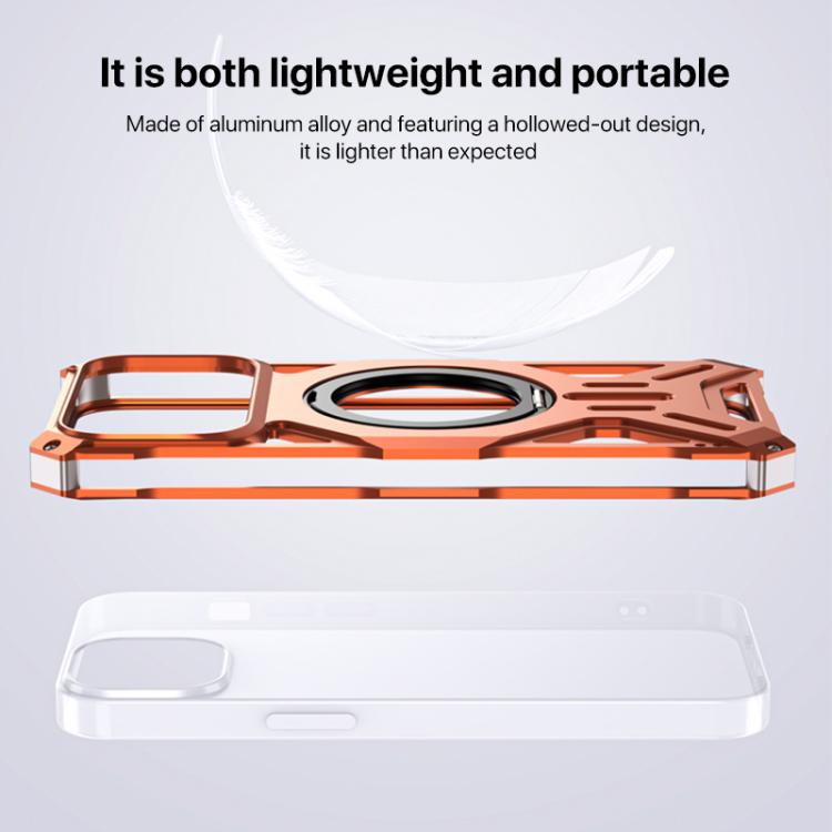 Aluminum Alloy Borderless MagSafe Rotating Holder Phone Case