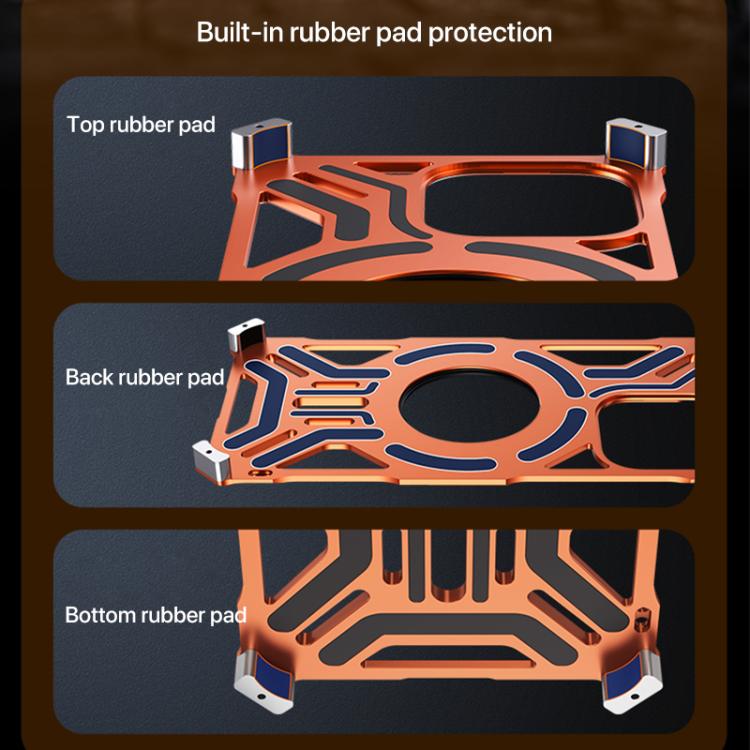 Aluminum Alloy Borderless MagSafe Rotating Holder Phone Case