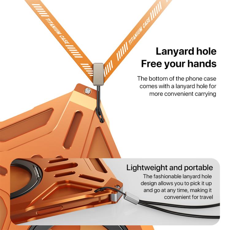 Aluminum Alloy Borderless MagSafe Rotating Holder Phone Case