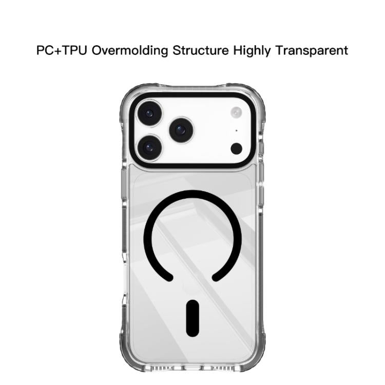 Mutural Transparent Color Series PC+TPU Magnetic MagSafe Phone Case