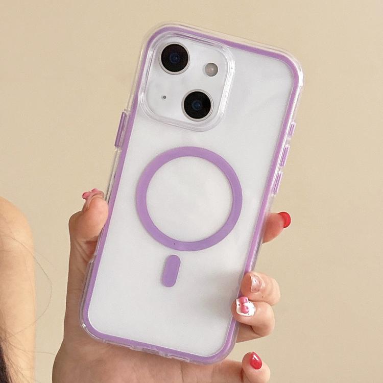 Large Hole Camera Macaron Transparency MagSafe Phone Case
