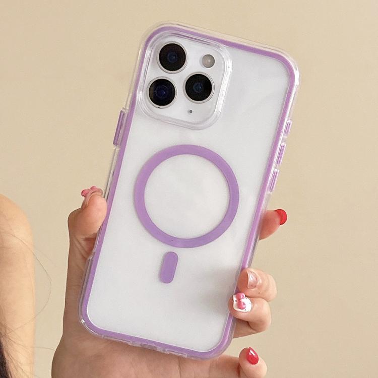 Large Hole Camera Macaron Transparency MagSafe Phone Case